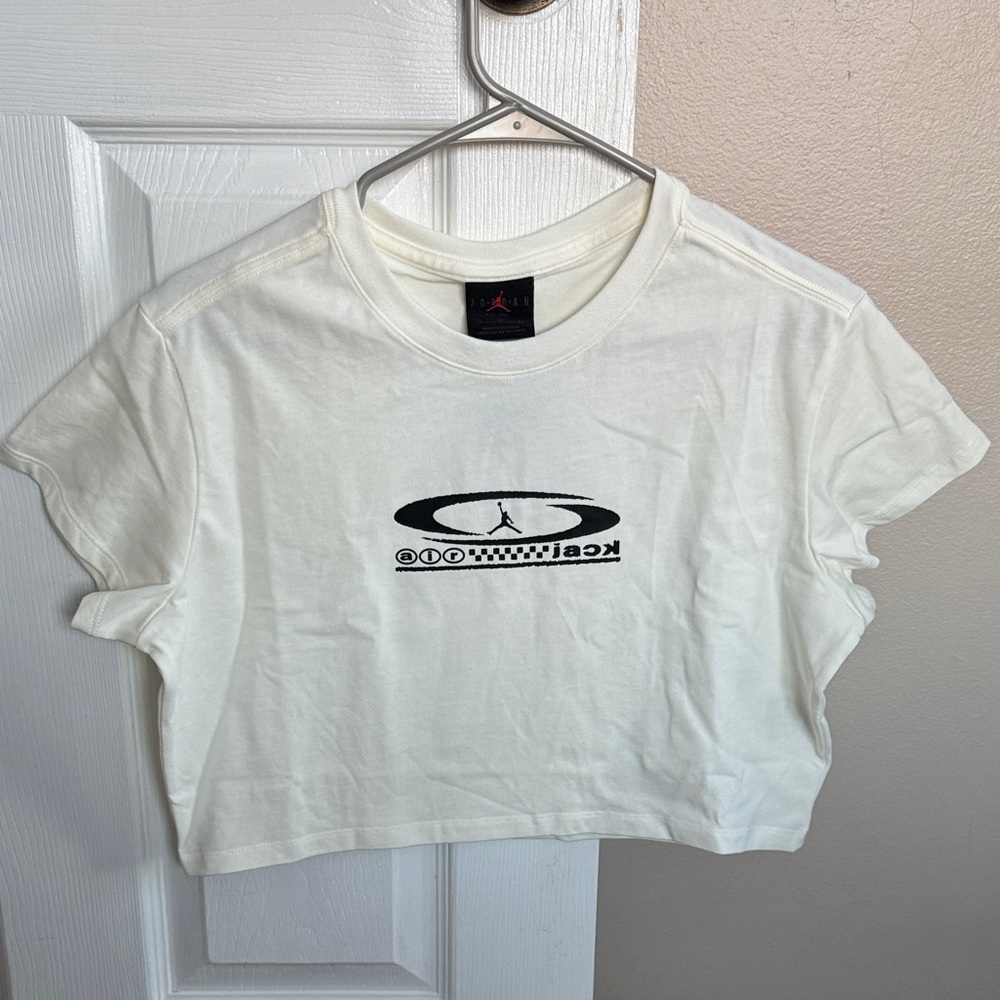 Travis Scott White Graphic Crop Top